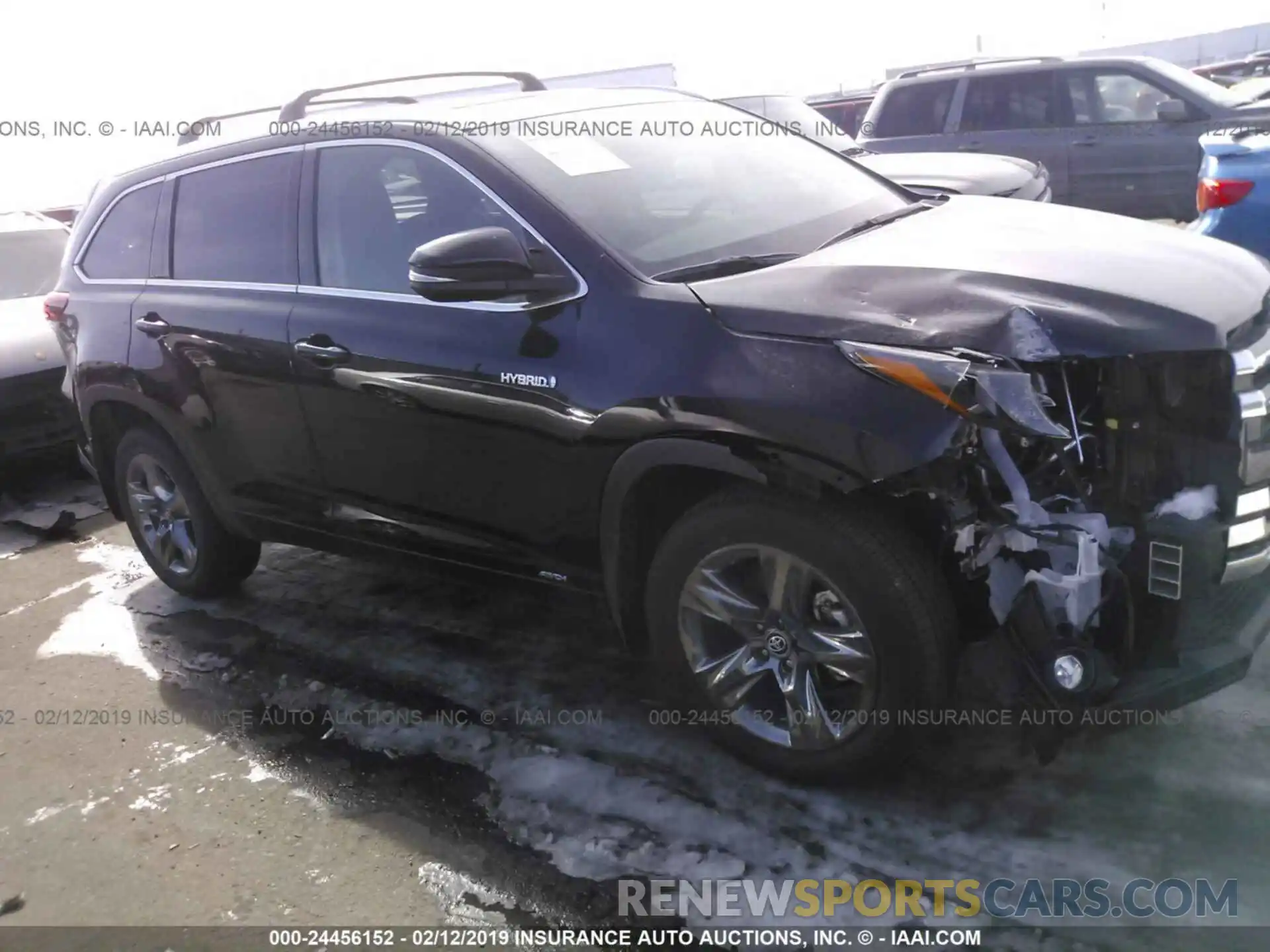 1 Photograph of a damaged car 5TDDGRFHXKS054582 TOYOTA HIGHLANDER 2019