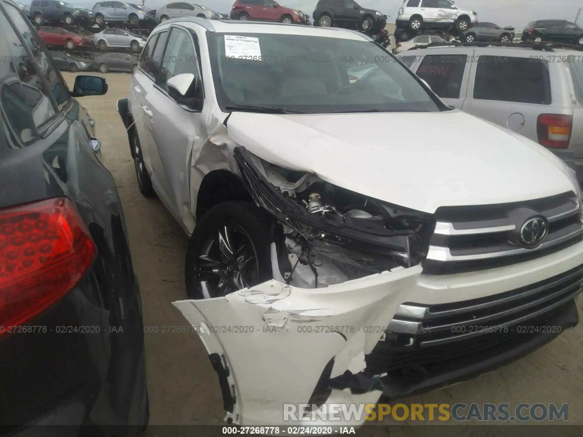 6 Фотография поврежденного автомобиля 5TDDZRFH0KS707172 TOYOTA HIGHLANDER 2019