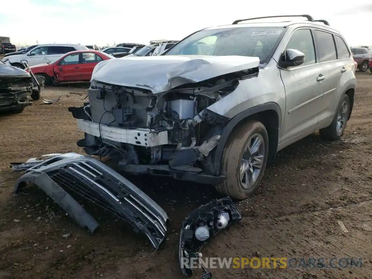 2 Фотография поврежденного автомобиля 5TDDZRFH0KS742200 TOYOTA HIGHLANDER 2019