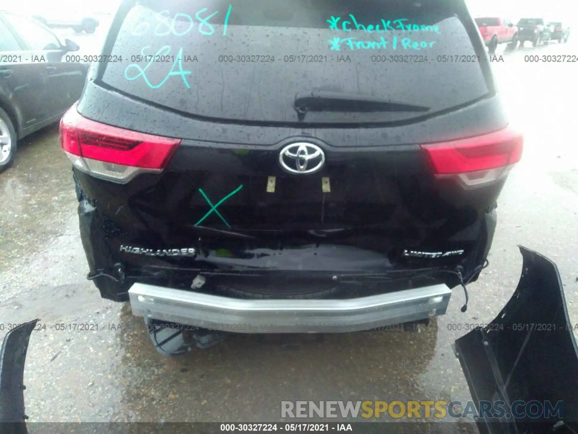 6 Photograph of a damaged car 5TDDZRFH0KS950643 TOYOTA HIGHLANDER 2019