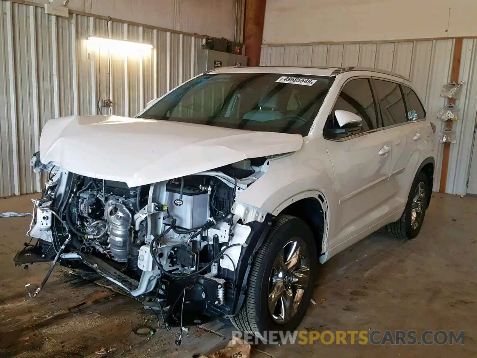 2 Photograph of a damaged car 5TDDZRFH0KS958113 TOYOTA HIGHLANDER 2019