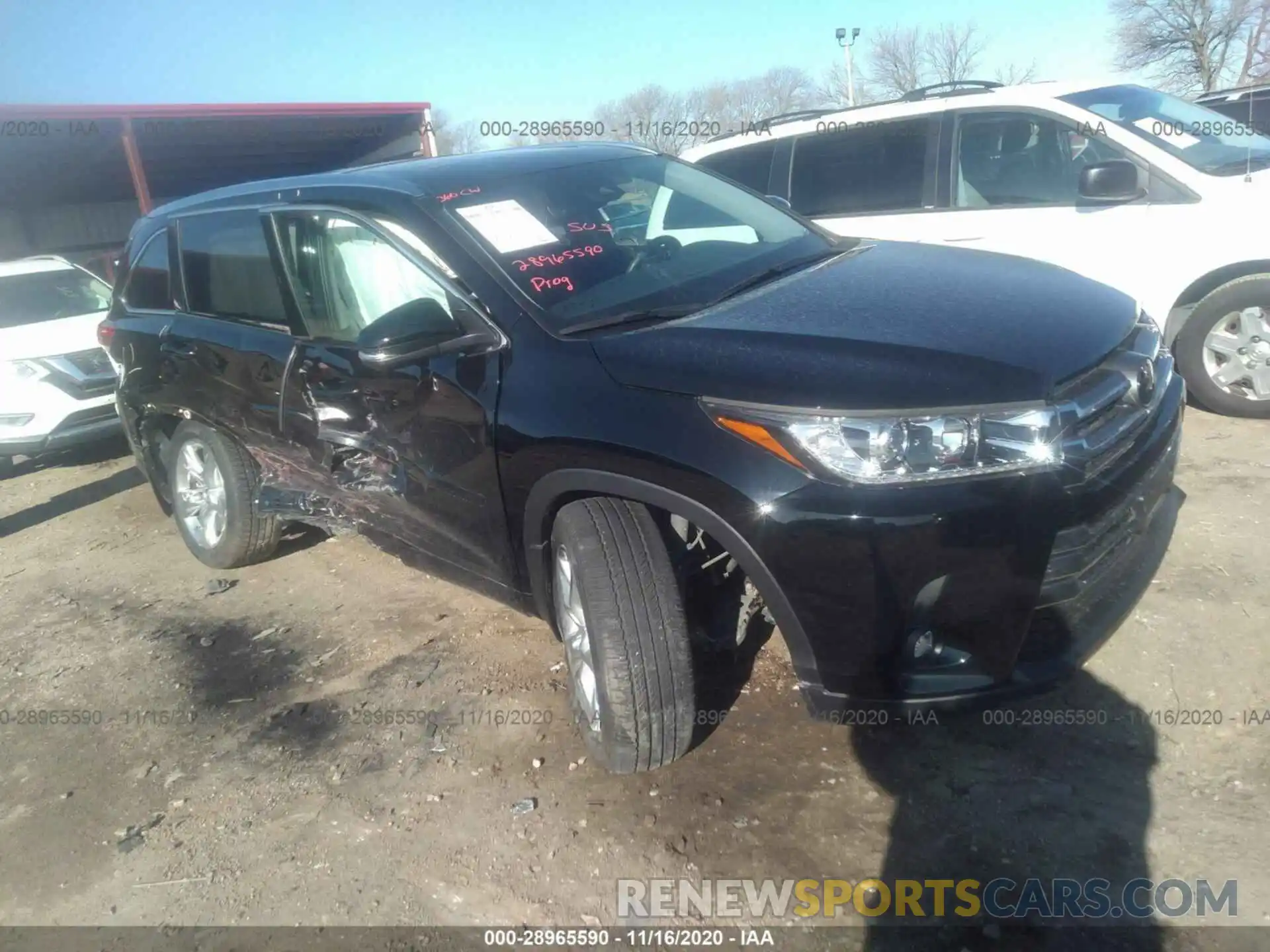 1 Photograph of a damaged car 5TDDZRFH0KS966809 TOYOTA HIGHLANDER 2019