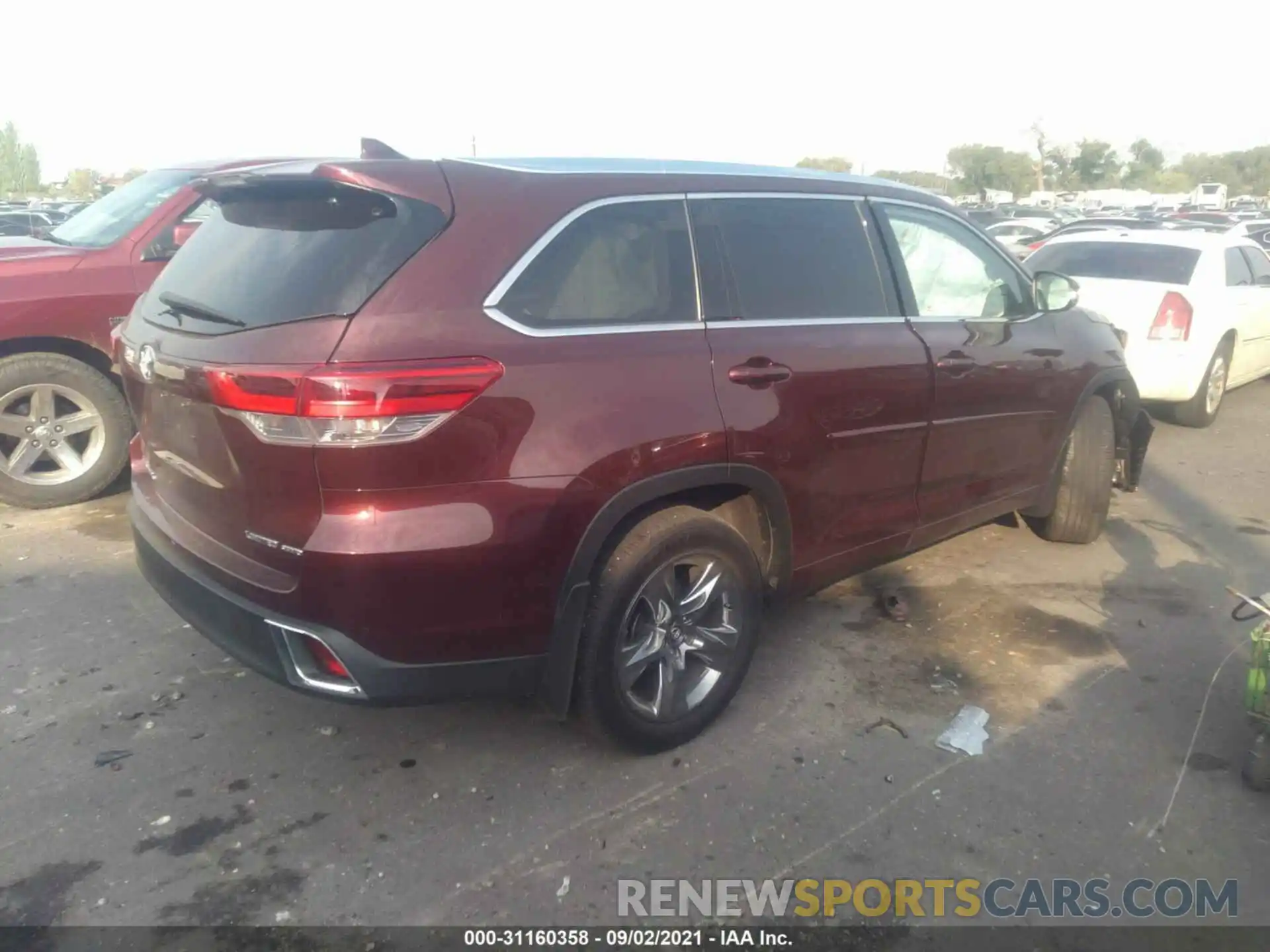 4 Фотография поврежденного автомобиля 5TDDZRFH0KS992777 TOYOTA HIGHLANDER 2019