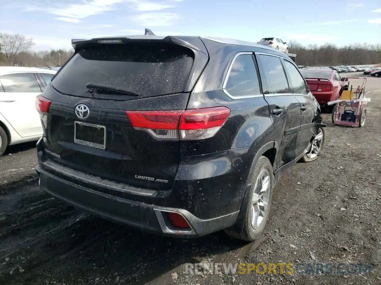 4 Фотография поврежденного автомобиля 5TDDZRFH1KS705432 TOYOTA HIGHLANDER 2019