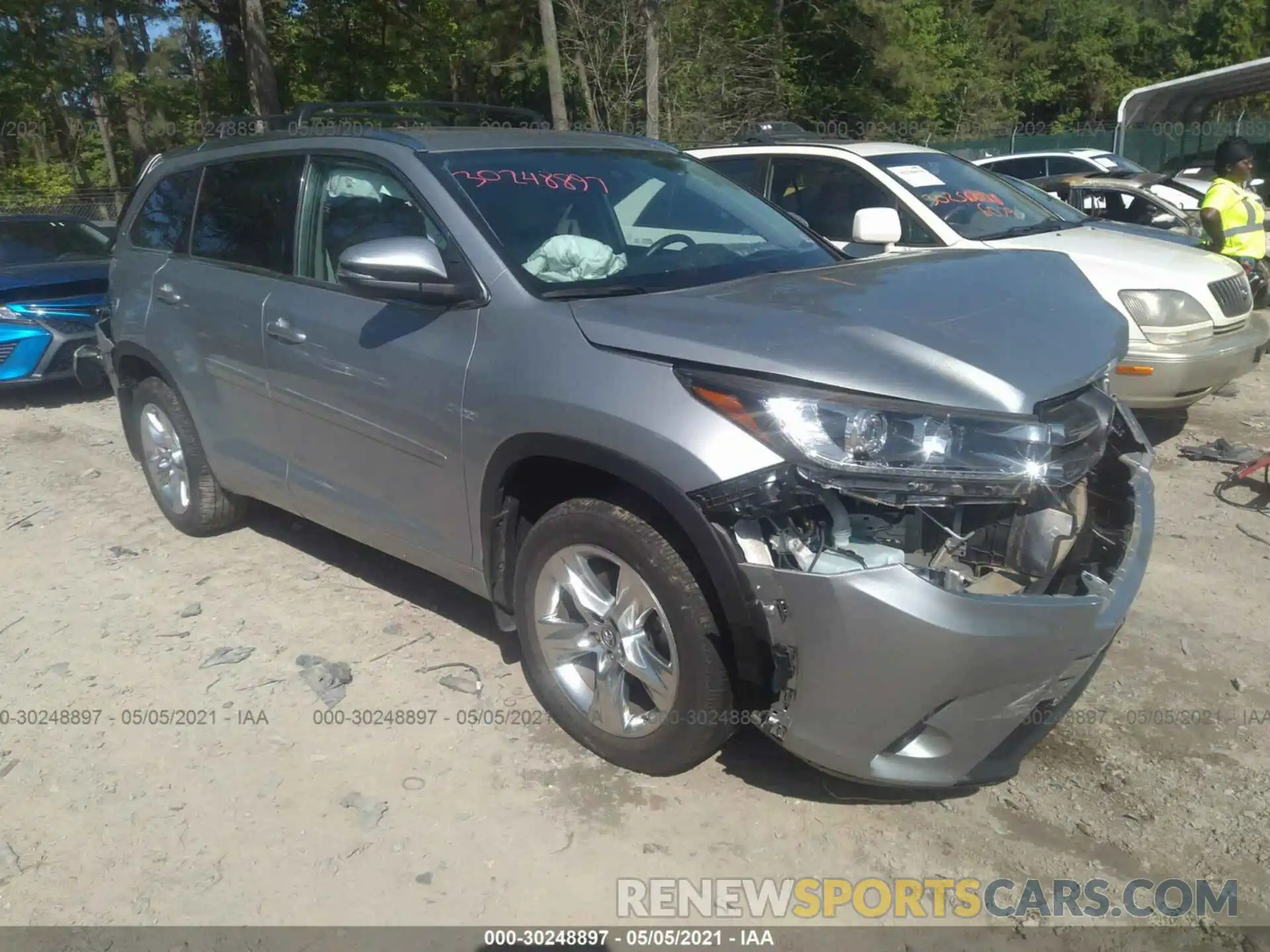 1 Photograph of a damaged car 5TDDZRFH1KS924844 TOYOTA HIGHLANDER 2019