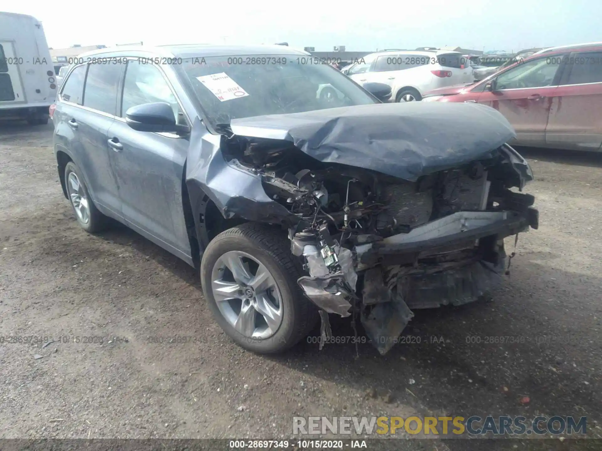 1 Photograph of a damaged car 5TDDZRFH1KS950442 TOYOTA HIGHLANDER 2019