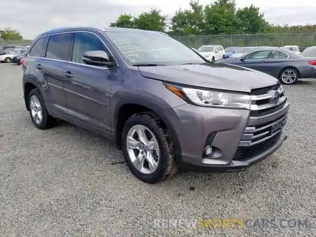 1 Photograph of a damaged car 5TDDZRFH1KS974840 TOYOTA HIGHLANDER 2019