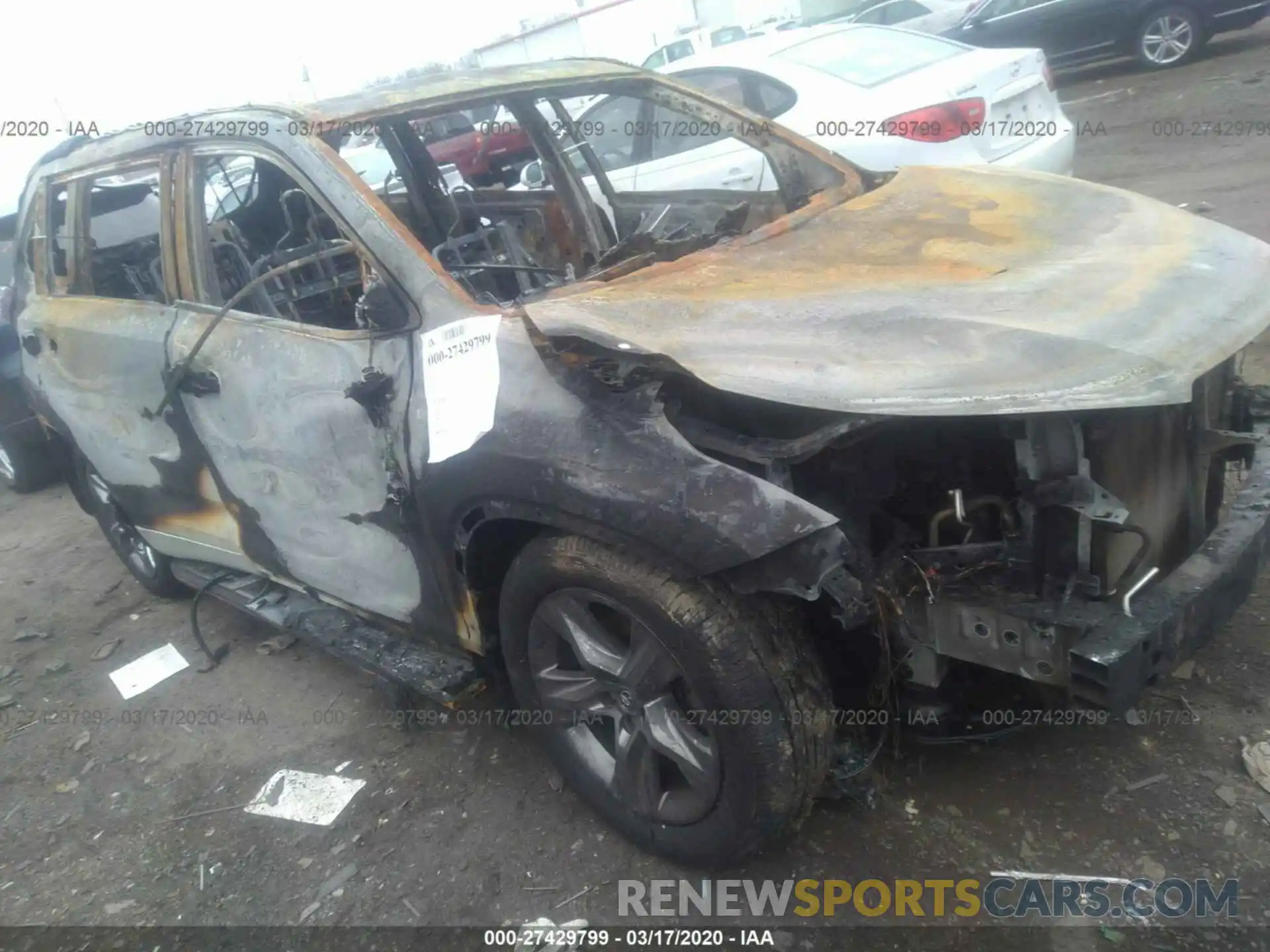 1 Photograph of a damaged car 5TDDZRFH1KS998314 TOYOTA HIGHLANDER 2019