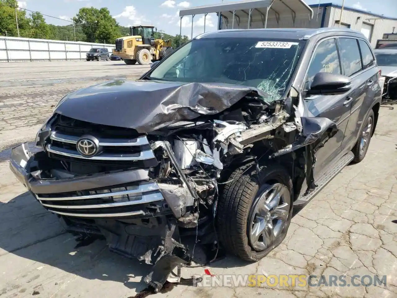 2 Photograph of a damaged car 5TDDZRFH2KS739931 TOYOTA HIGHLANDER 2019