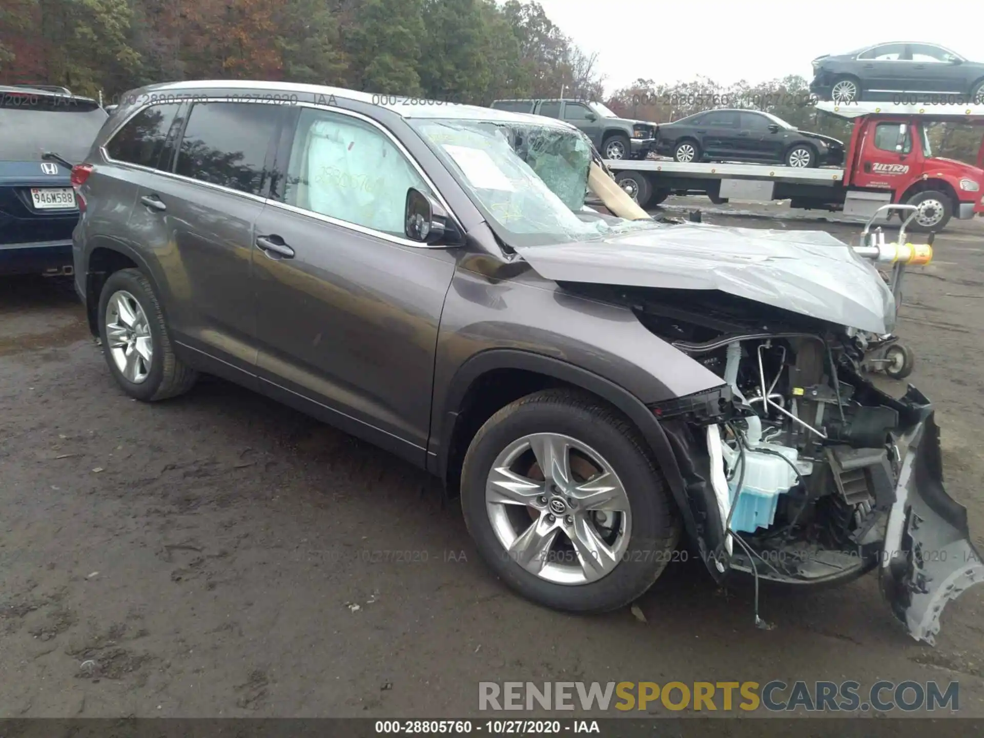 1 Photograph of a damaged car 5TDDZRFH2KS972529 TOYOTA HIGHLANDER 2019