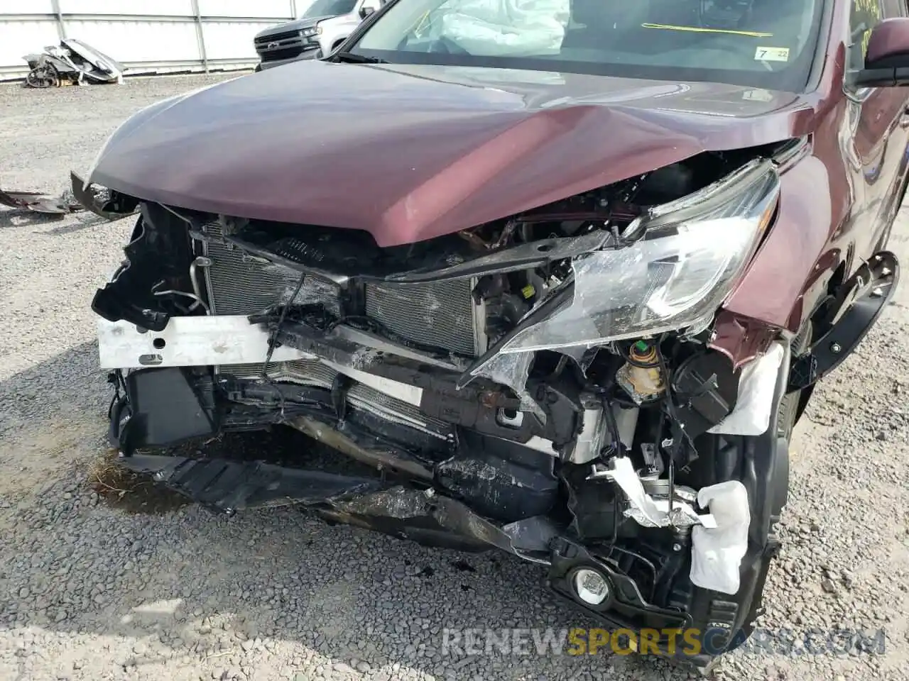 9 Photograph of a damaged car 5TDDZRFH2KS997074 TOYOTA HIGHLANDER 2019