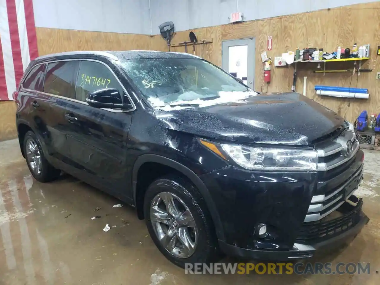 1 Photograph of a damaged car 5TDDZRFH2KS999486 TOYOTA HIGHLANDER 2019