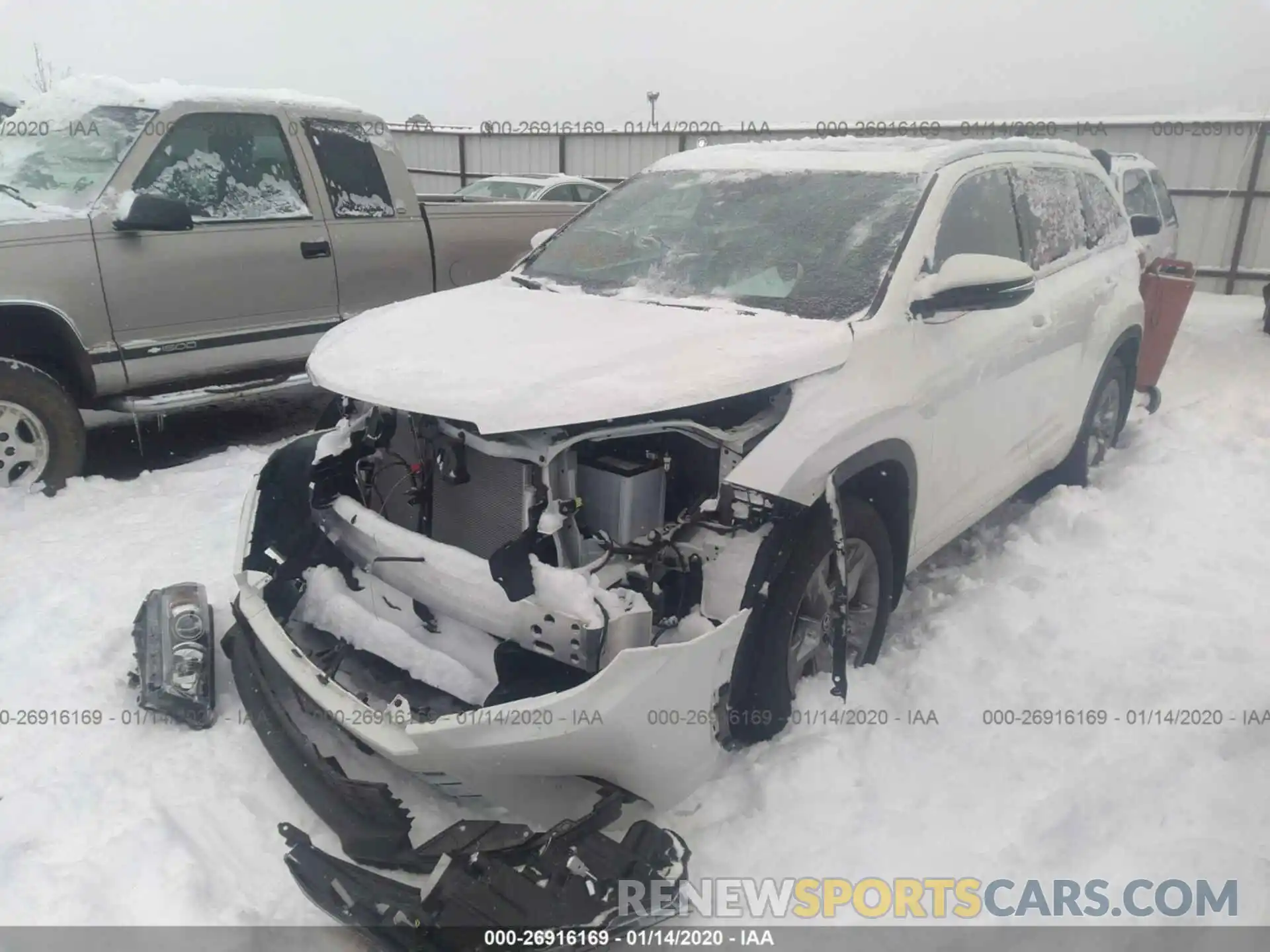 2 Photograph of a damaged car 5TDDZRFH2KS999732 TOYOTA HIGHLANDER 2019