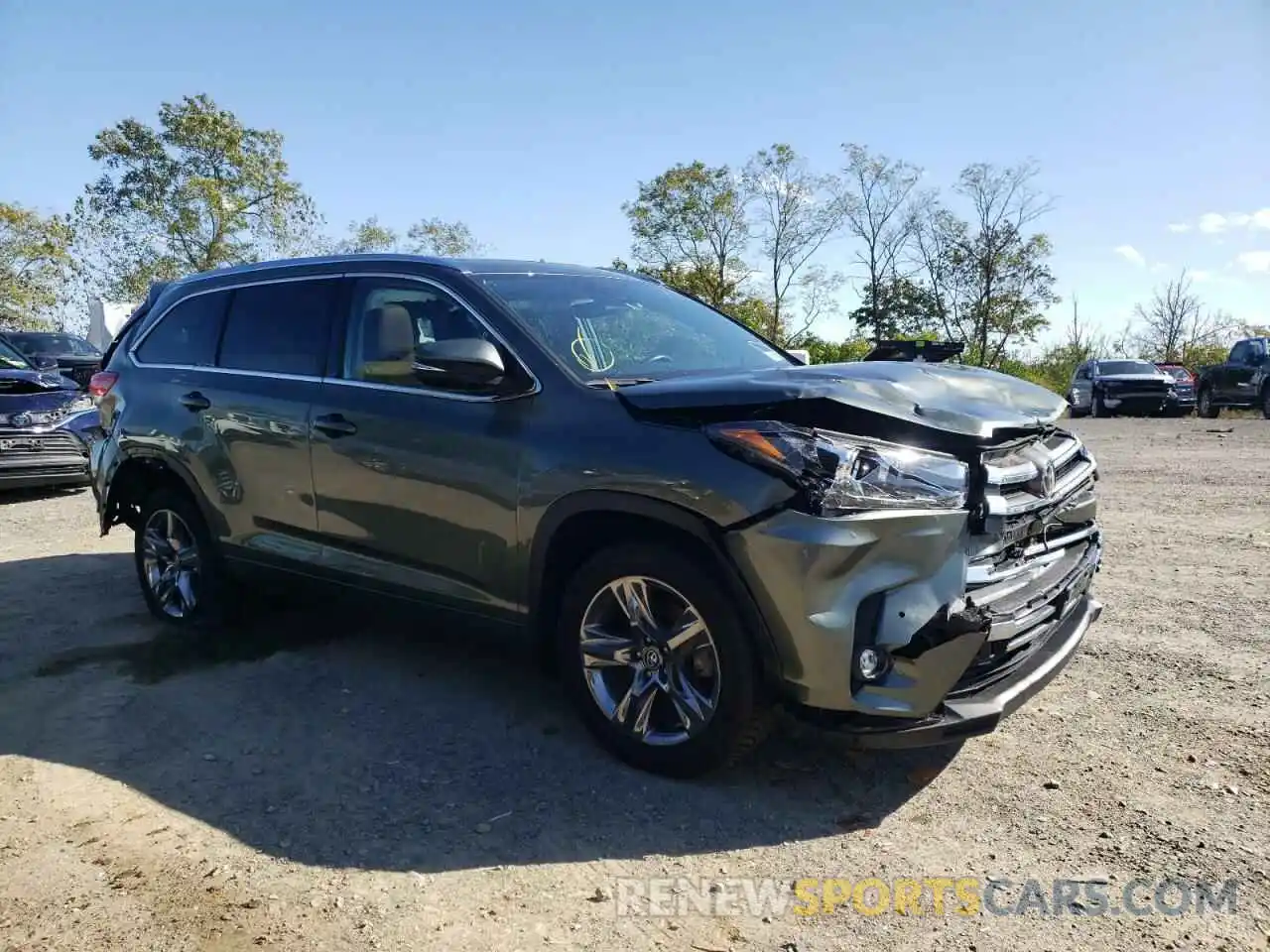 1 Photograph of a damaged car 5TDDZRFH3KS710857 TOYOTA HIGHLANDER 2019