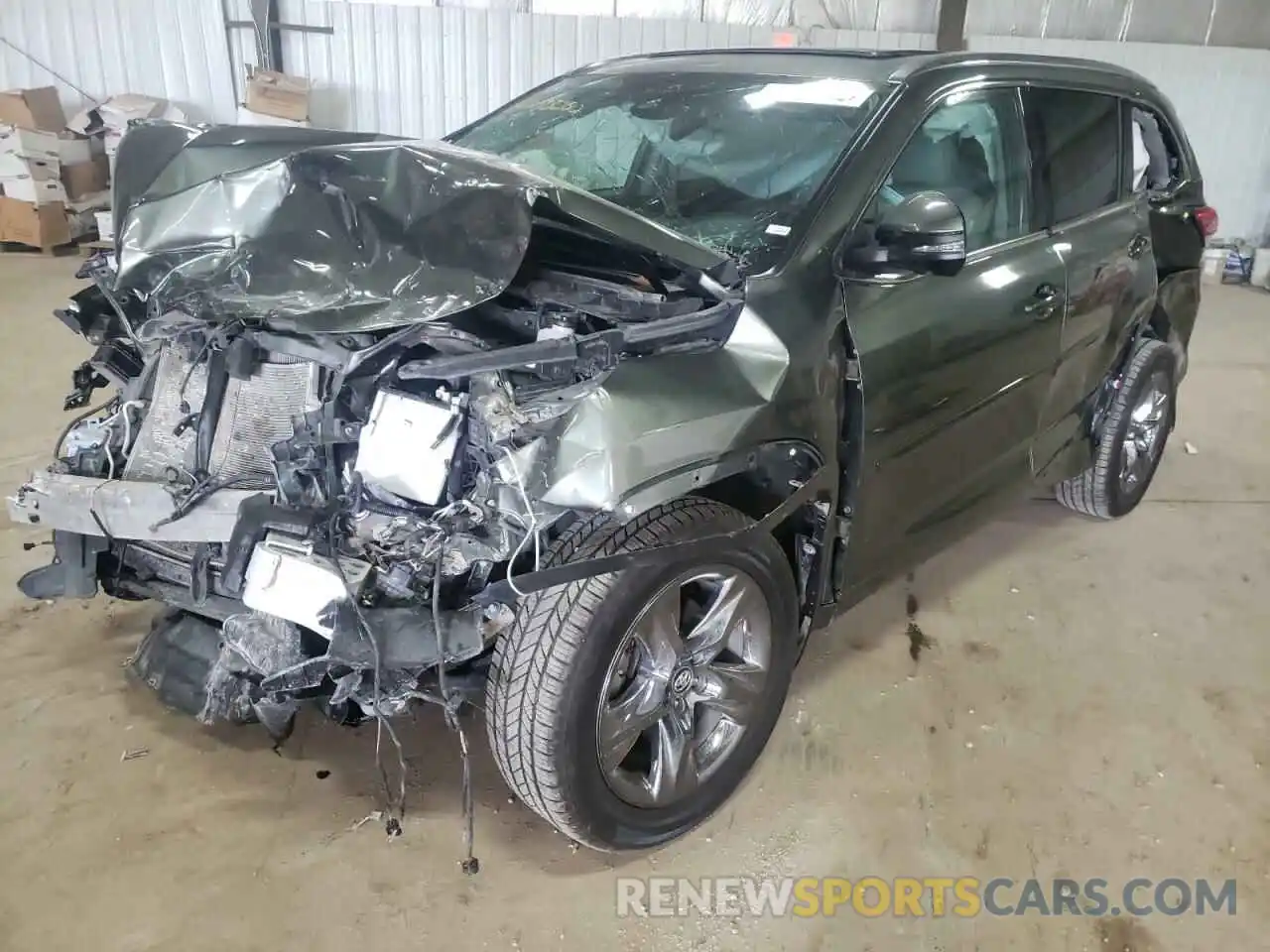 2 Photograph of a damaged car 5TDDZRFH3KS718800 TOYOTA HIGHLANDER 2019