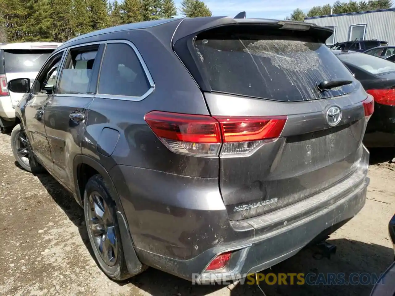 3 Photograph of a damaged car 5TDDZRFH3KS924246 TOYOTA HIGHLANDER 2019