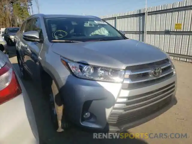 1 Photograph of a damaged car 5TDDZRFH3KS957523 TOYOTA HIGHLANDER 2019