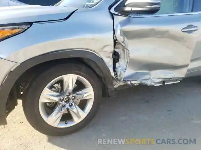 9 Photograph of a damaged car 5TDDZRFH3KS957523 TOYOTA HIGHLANDER 2019