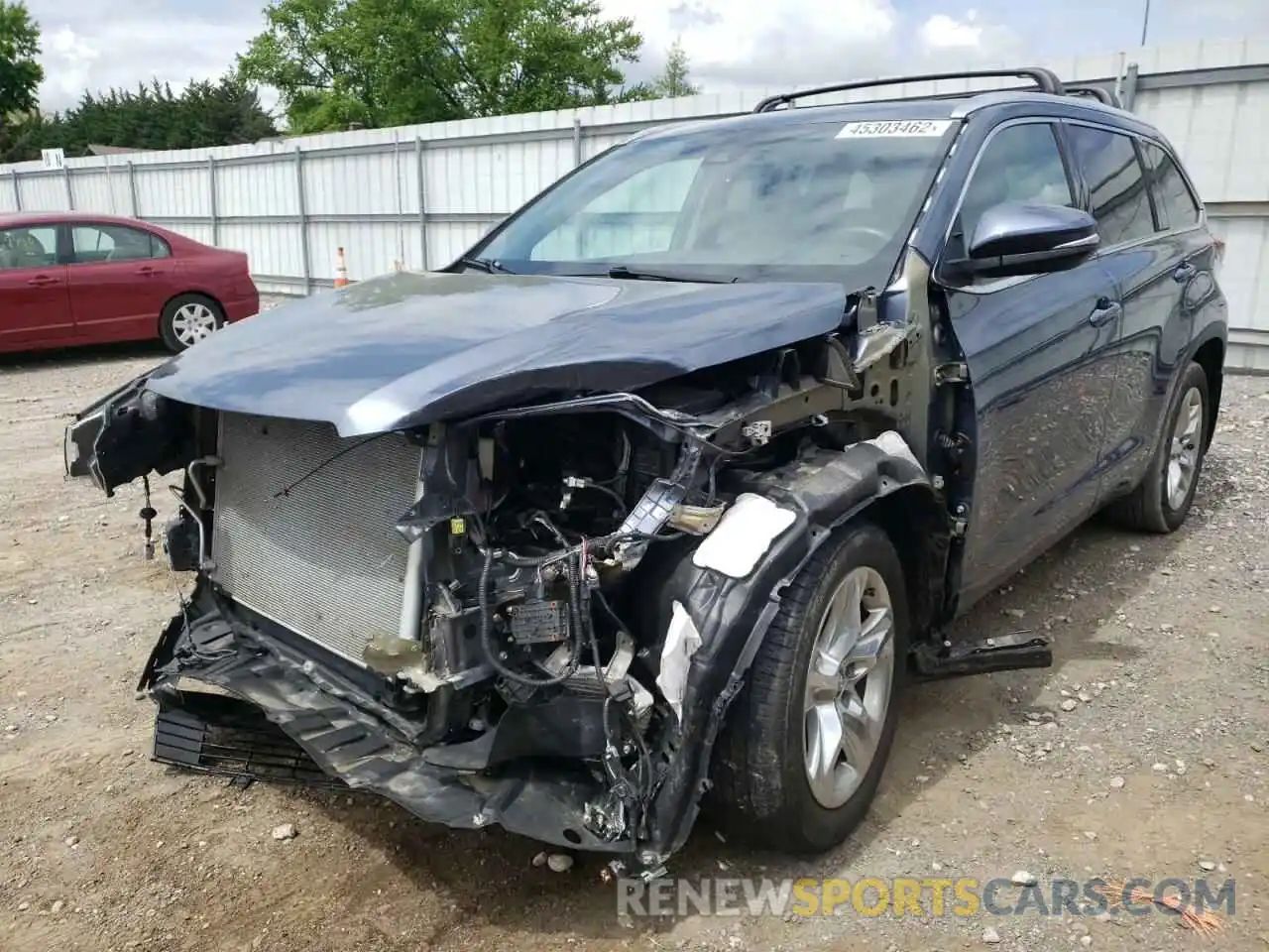 2 Photograph of a damaged car 5TDDZRFH3KS996600 TOYOTA HIGHLANDER 2019