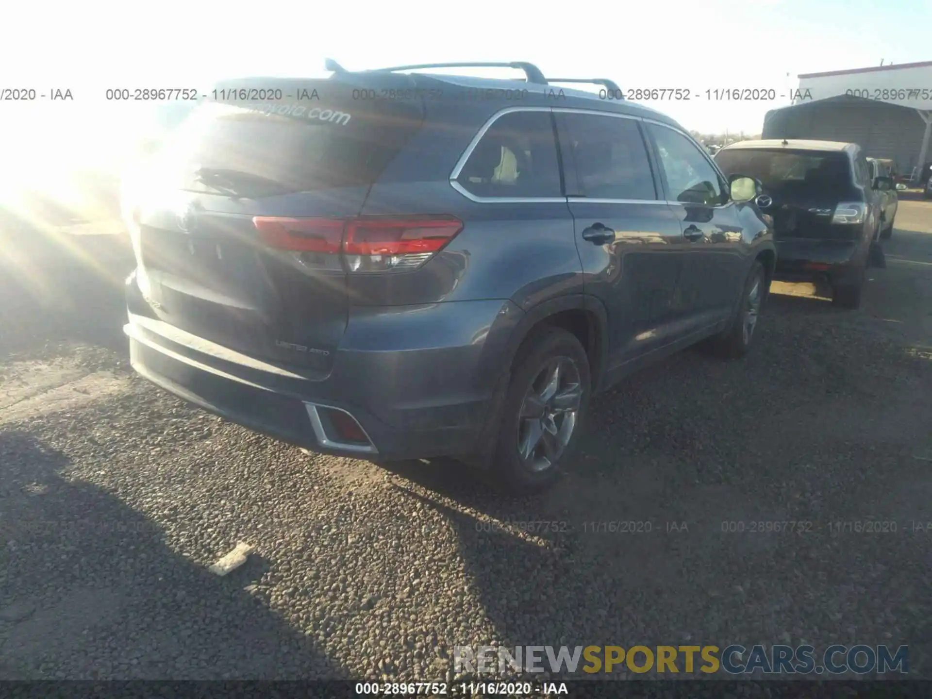 4 Фотография поврежденного автомобиля 5TDDZRFH4KS710091 TOYOTA HIGHLANDER 2019