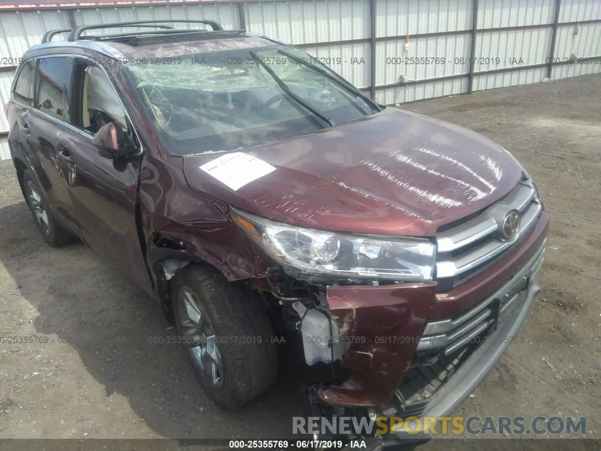 6 Photograph of a damaged car 5TDDZRFH4KS921307 TOYOTA HIGHLANDER 2019