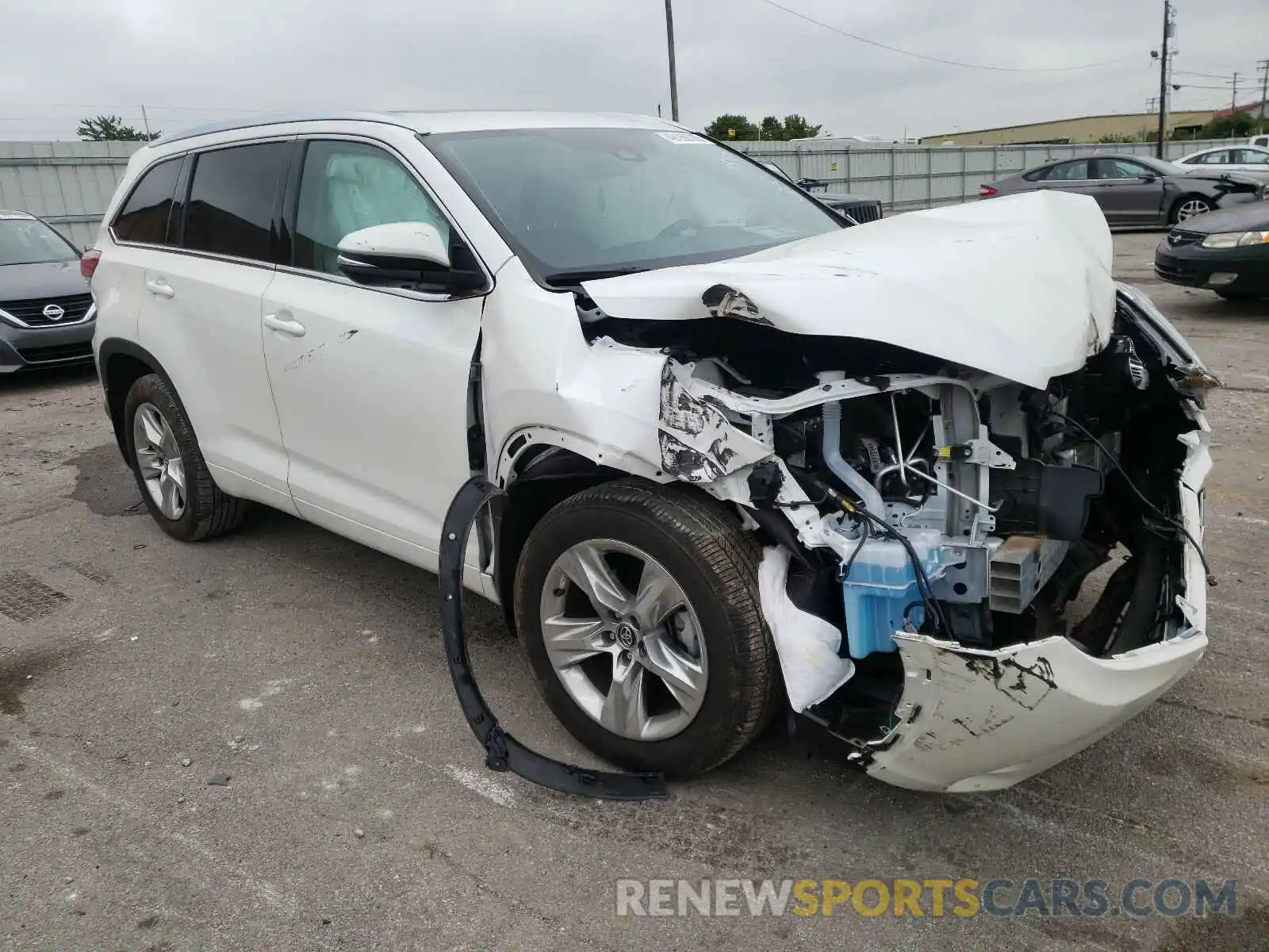 1 Photograph of a damaged car 5TDDZRFH4KS968580 TOYOTA HIGHLANDER 2019