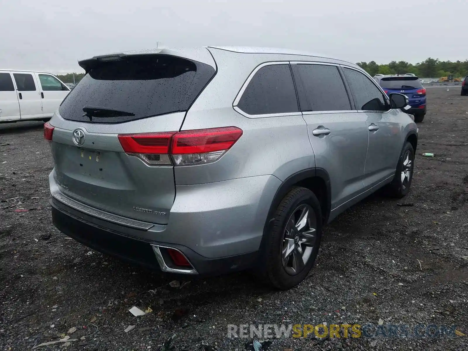 4 Фотография поврежденного автомобиля 5TDDZRFH4KS993639 TOYOTA HIGHLANDER 2019