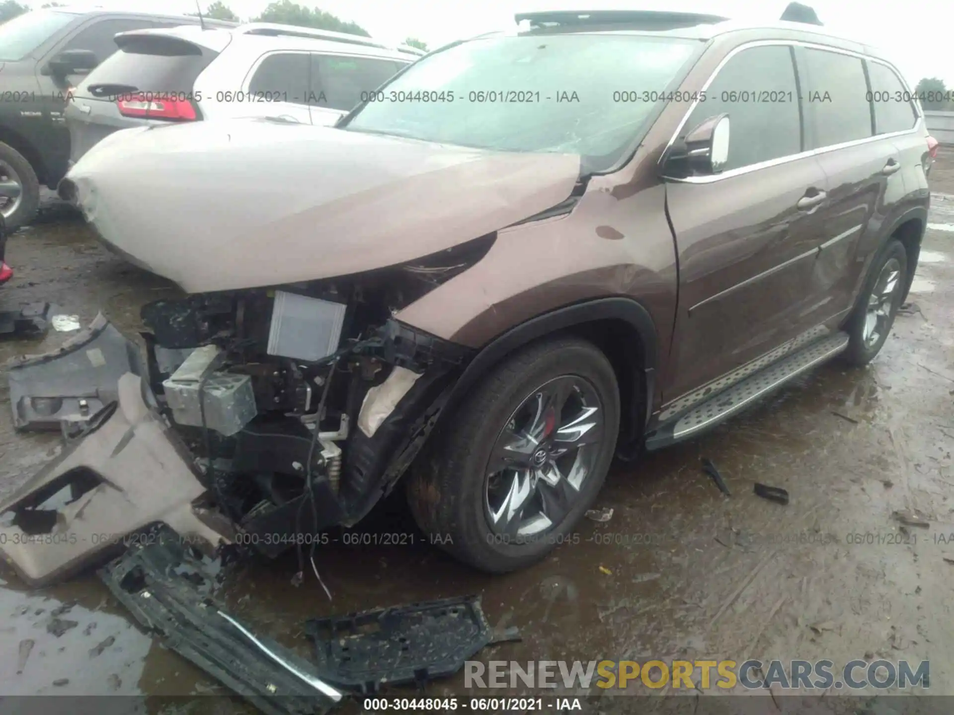 2 Photograph of a damaged car 5TDDZRFH5KS700265 TOYOTA HIGHLANDER 2019