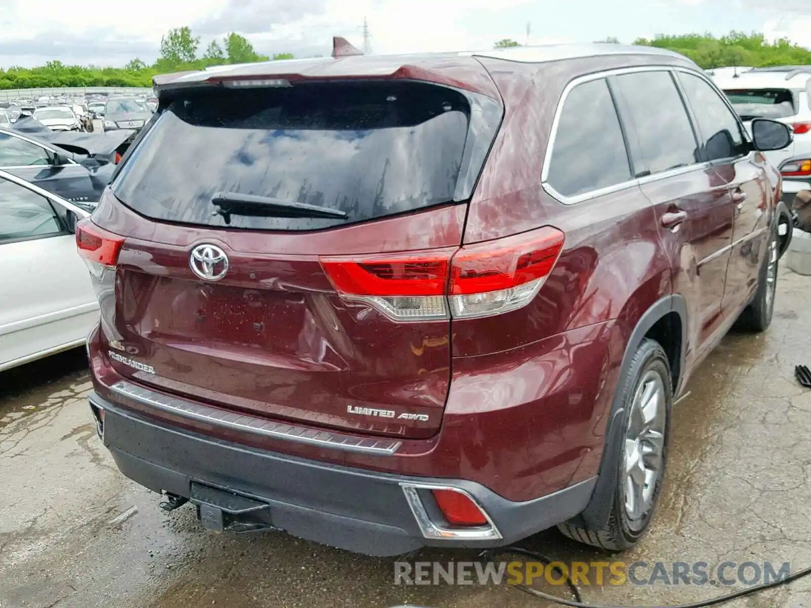 4 Фотография поврежденного автомобиля 5TDDZRFH5KS920800 TOYOTA HIGHLANDER 2019