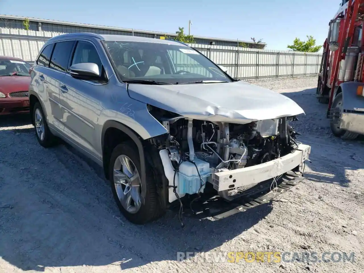 1 Photograph of a damaged car 5TDDZRFH6KS747529 TOYOTA HIGHLANDER 2019