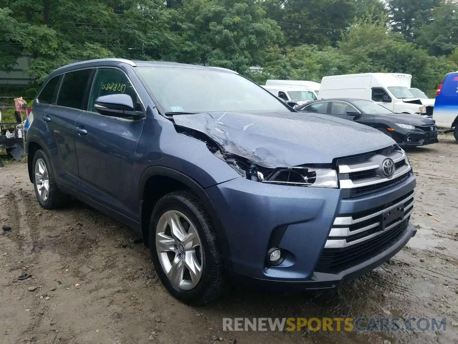 1 Photograph of a damaged car 5TDDZRFH6KS927108 TOYOTA HIGHLANDER 2019