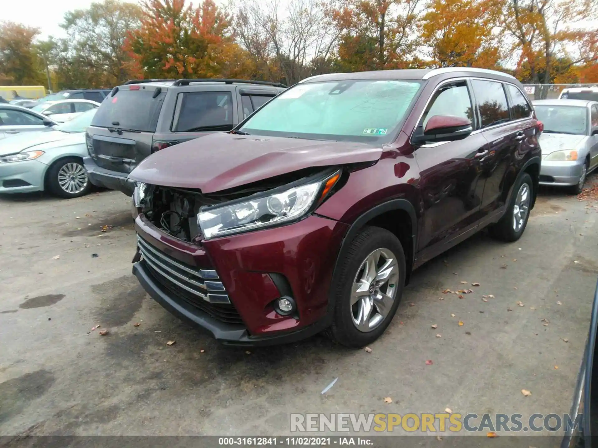 2 Photograph of a damaged car 5TDDZRFH6KS931093 TOYOTA HIGHLANDER 2019