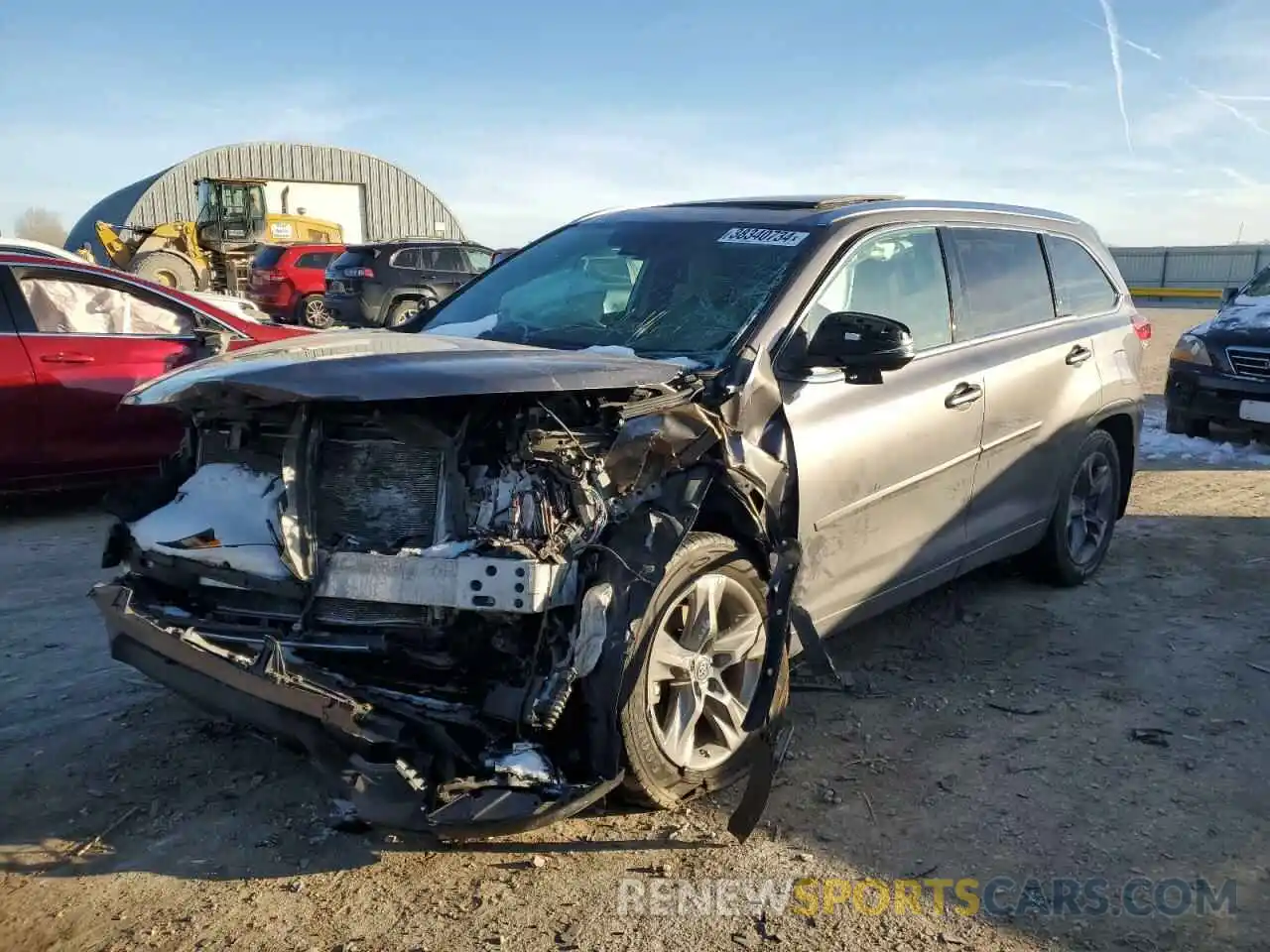 1 Photograph of a damaged car 5TDDZRFH7KS706696 TOYOTA HIGHLANDER 2019