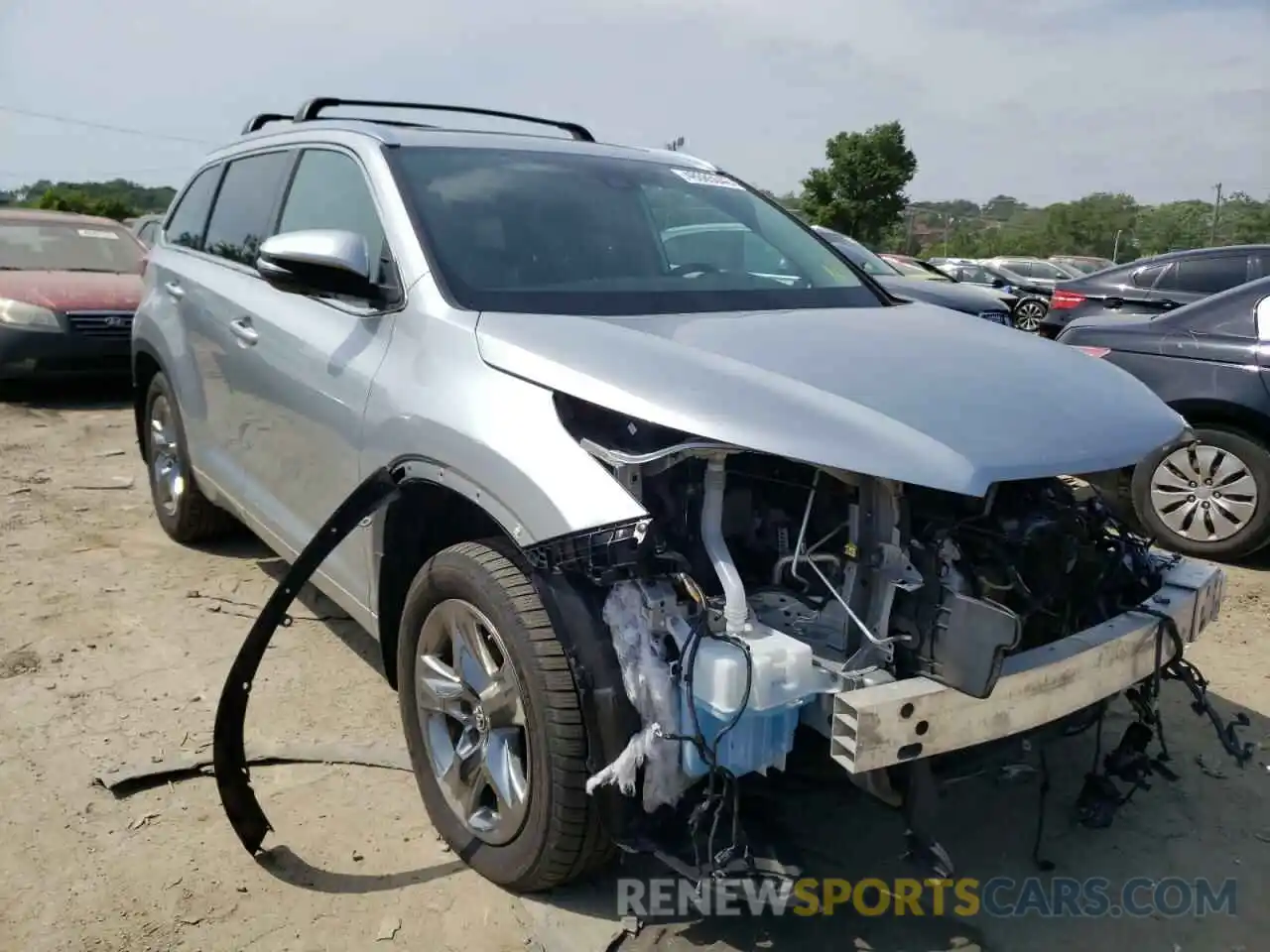 1 Photograph of a damaged car 5TDDZRFH7KS708514 TOYOTA HIGHLANDER 2019