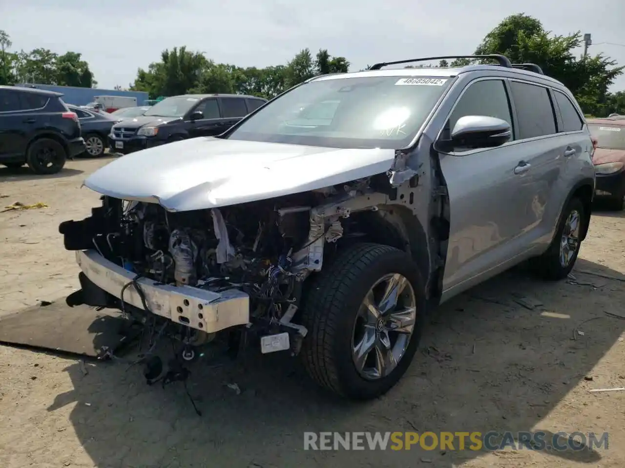 2 Photograph of a damaged car 5TDDZRFH7KS708514 TOYOTA HIGHLANDER 2019