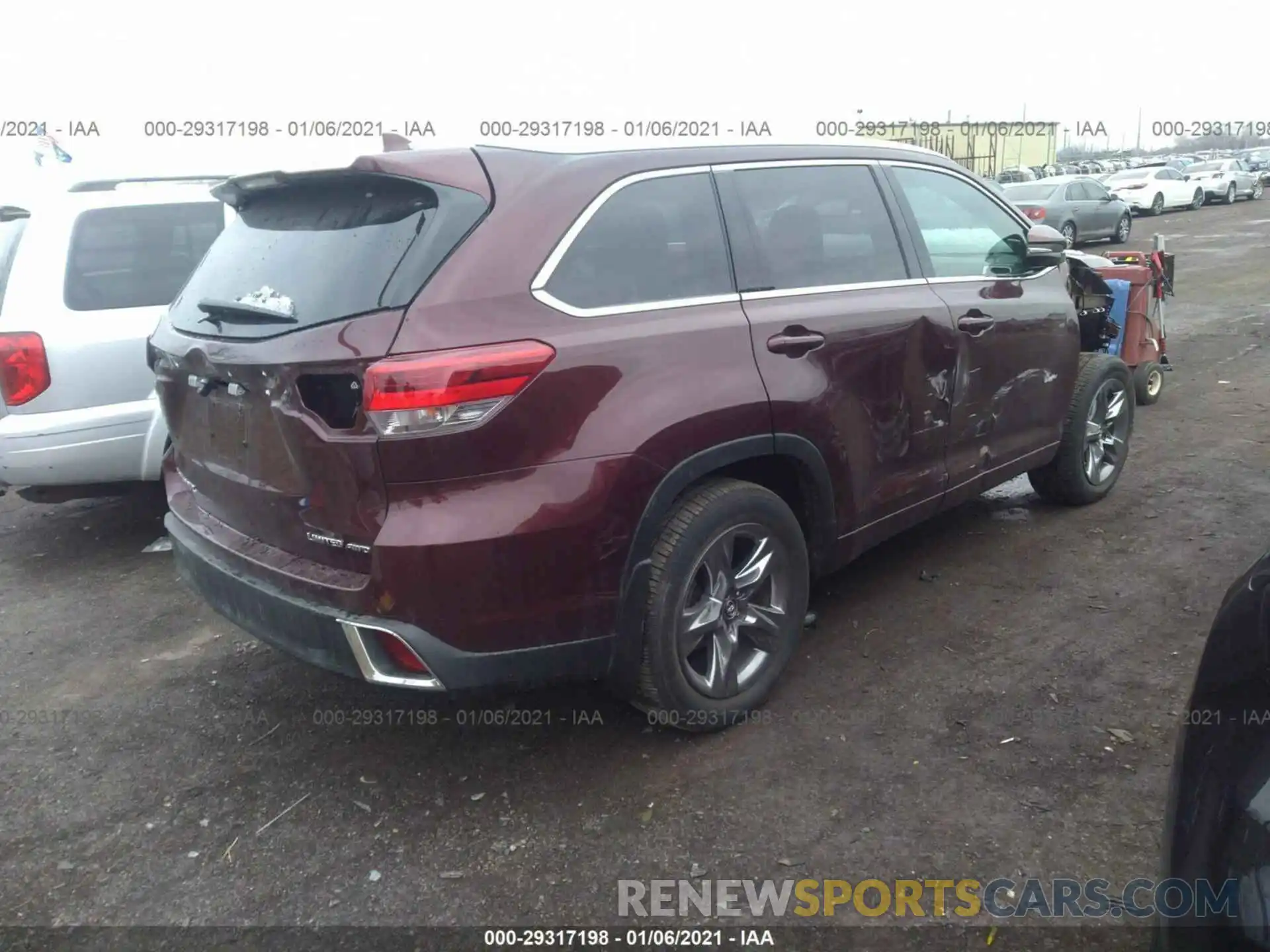 4 Фотография поврежденного автомобиля 5TDDZRFH7KS715317 TOYOTA HIGHLANDER 2019