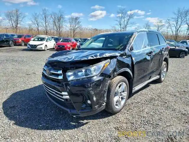 2 Photograph of a damaged car 5TDDZRFH7KS939073 TOYOTA HIGHLANDER 2019