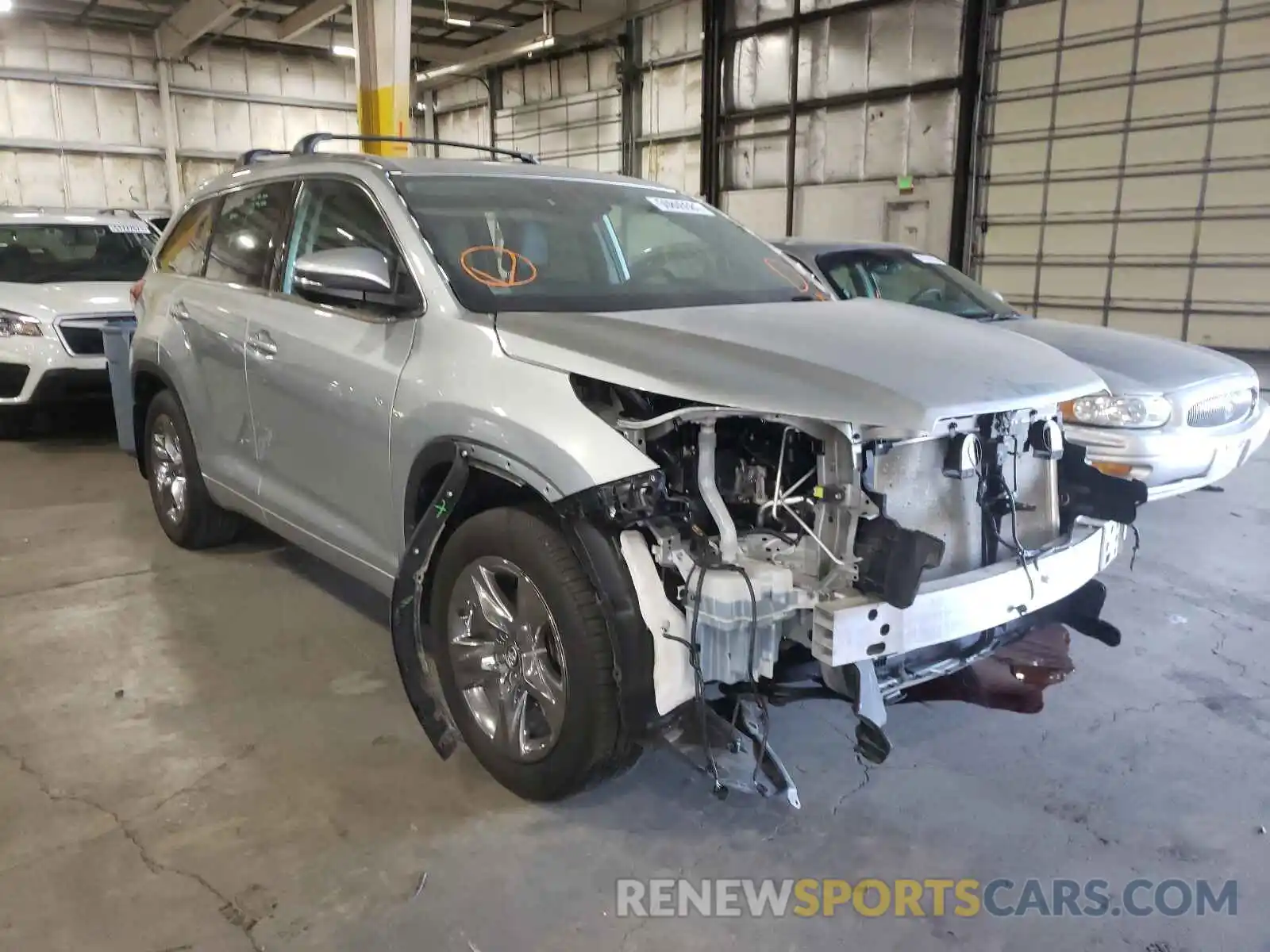 1 Photograph of a damaged car 5TDDZRFH7KS981291 TOYOTA HIGHLANDER 2019