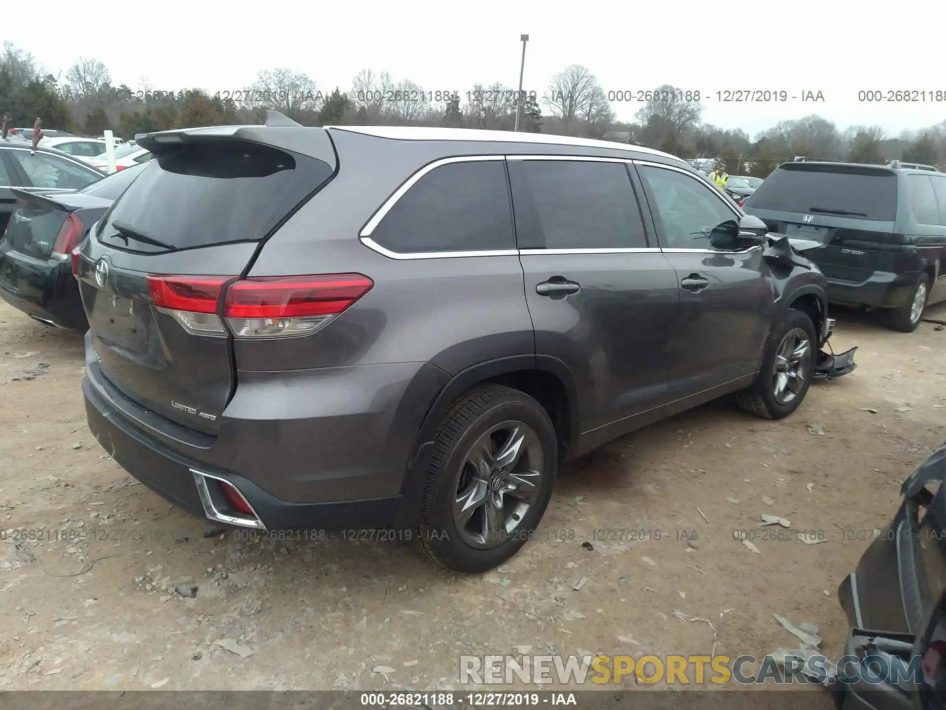 4 Фотография поврежденного автомобиля 5TDDZRFH7KS991562 TOYOTA HIGHLANDER 2019