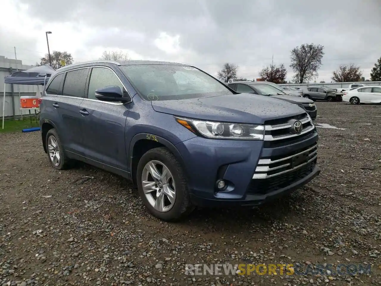 1 Photograph of a damaged car 5TDDZRFH8KS707257 TOYOTA HIGHLANDER 2019