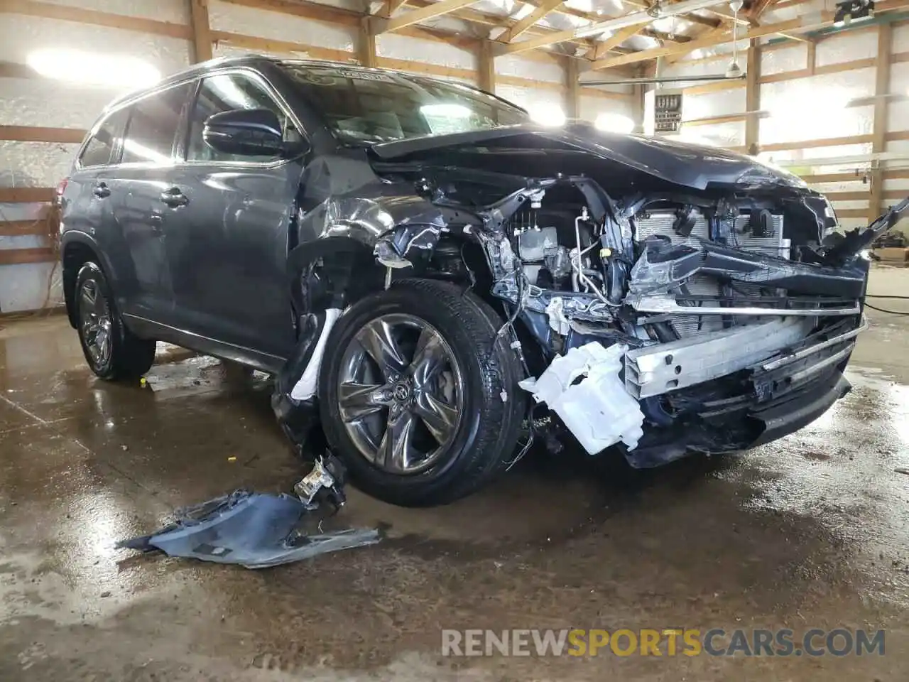 1 Photograph of a damaged car 5TDDZRFH8KS739691 TOYOTA HIGHLANDER 2019