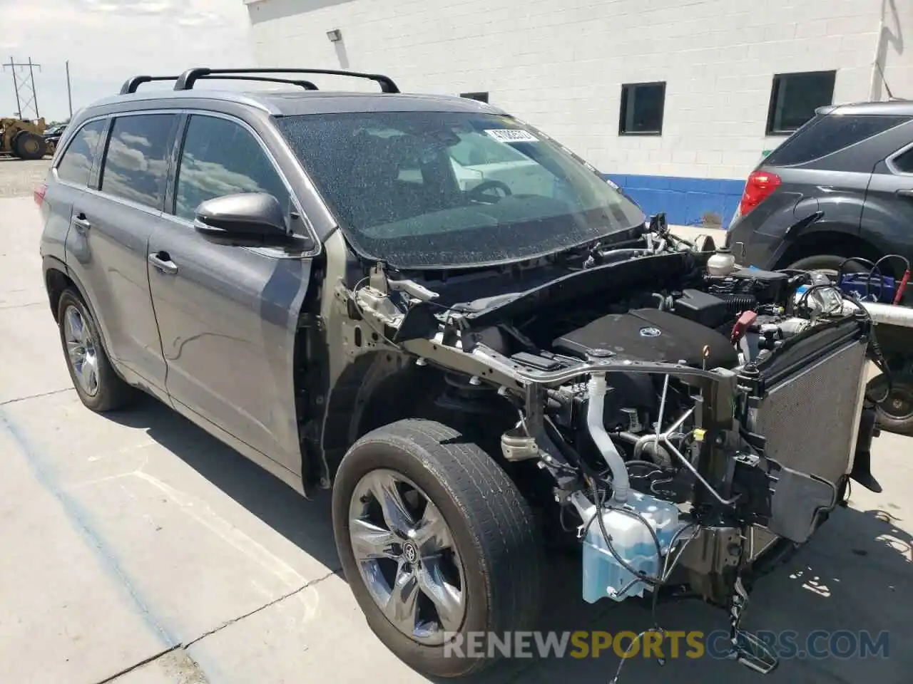 1 Photograph of a damaged car 5TDDZRFH8KS938837 TOYOTA HIGHLANDER 2019