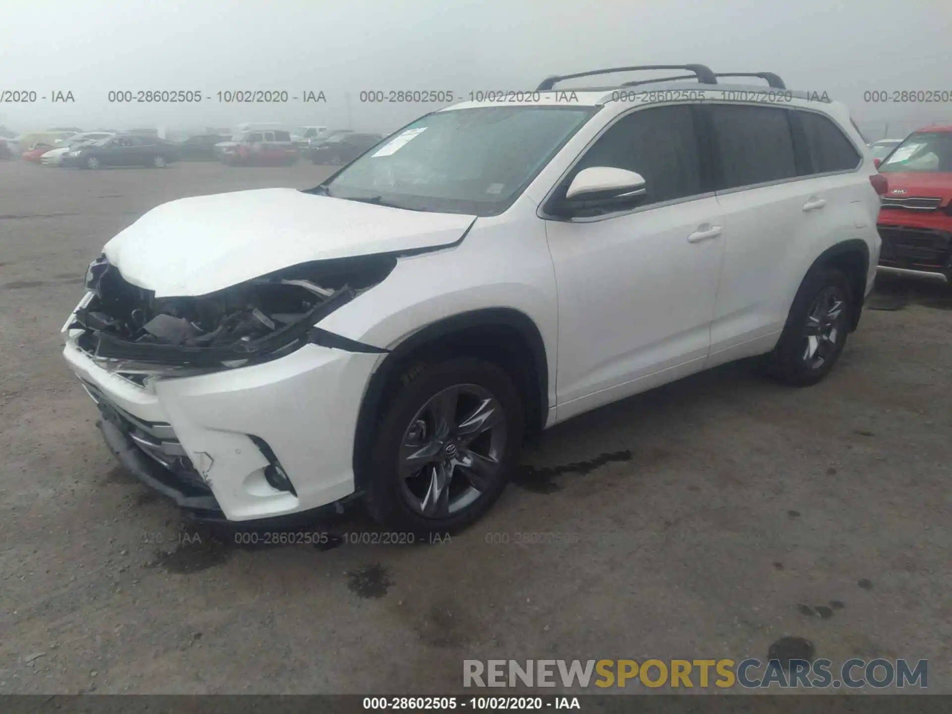 2 Photograph of a damaged car 5TDDZRFH8KS952589 TOYOTA HIGHLANDER 2019