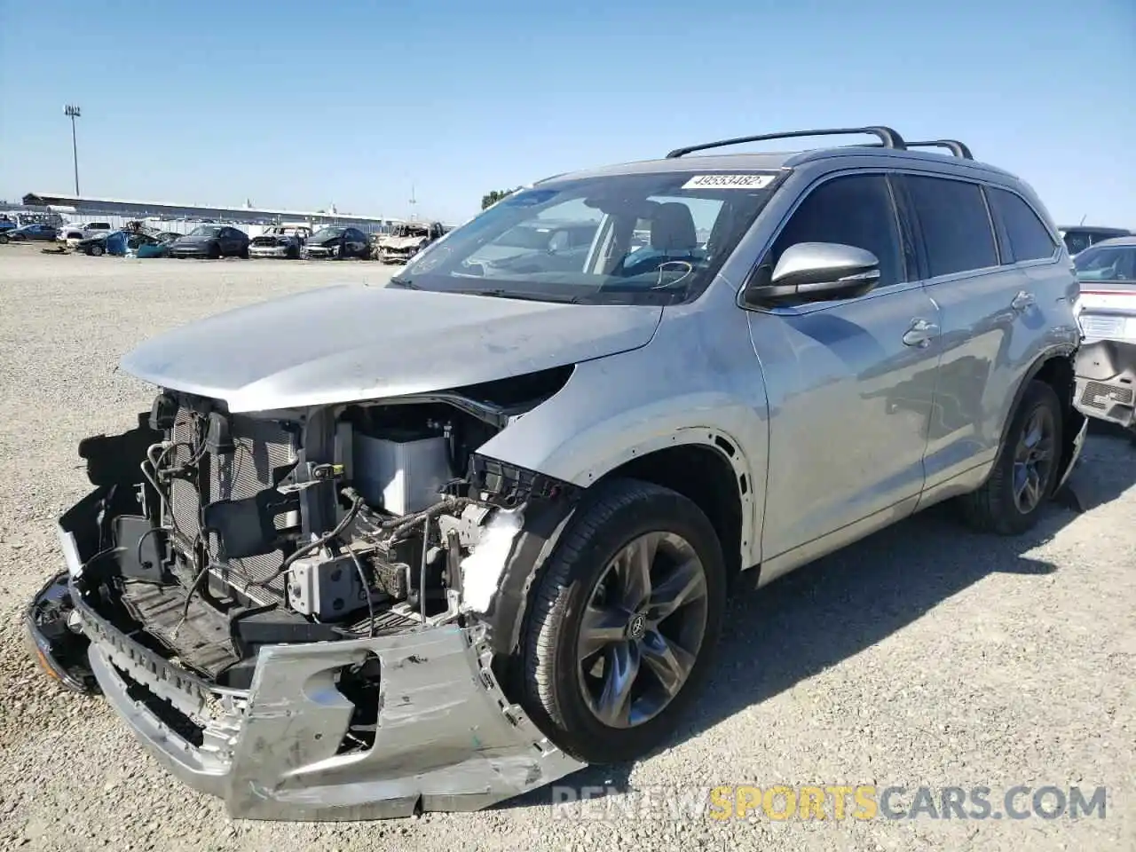 2 Photograph of a damaged car 5TDDZRFH8KS953757 TOYOTA HIGHLANDER 2019