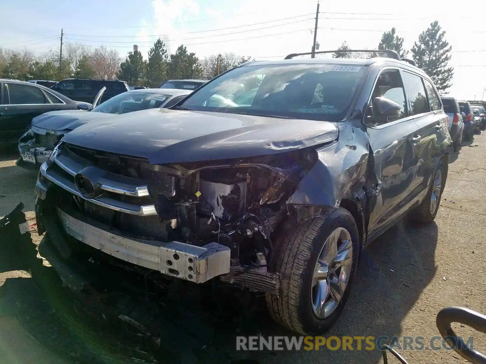 2 Photograph of a damaged car 5TDDZRFH8KS972230 TOYOTA HIGHLANDER 2019