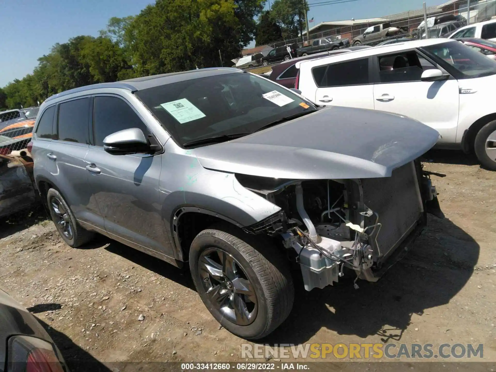 1 Photograph of a damaged car 5TDDZRFH8KS985415 TOYOTA HIGHLANDER 2019