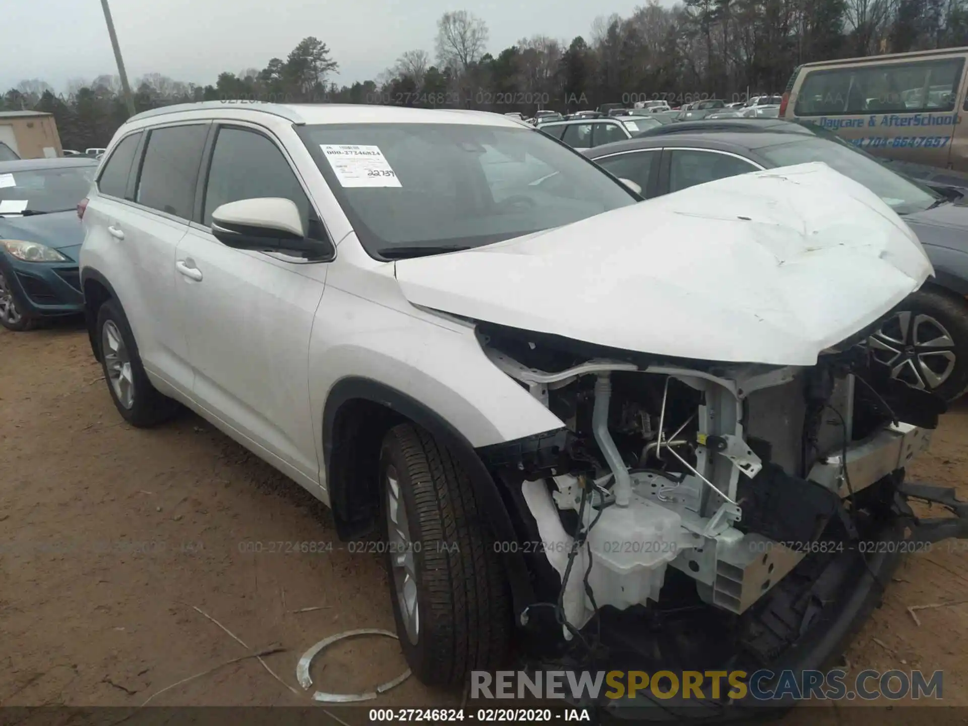 1 Photograph of a damaged car 5TDDZRFH8KS987701 TOYOTA HIGHLANDER 2019