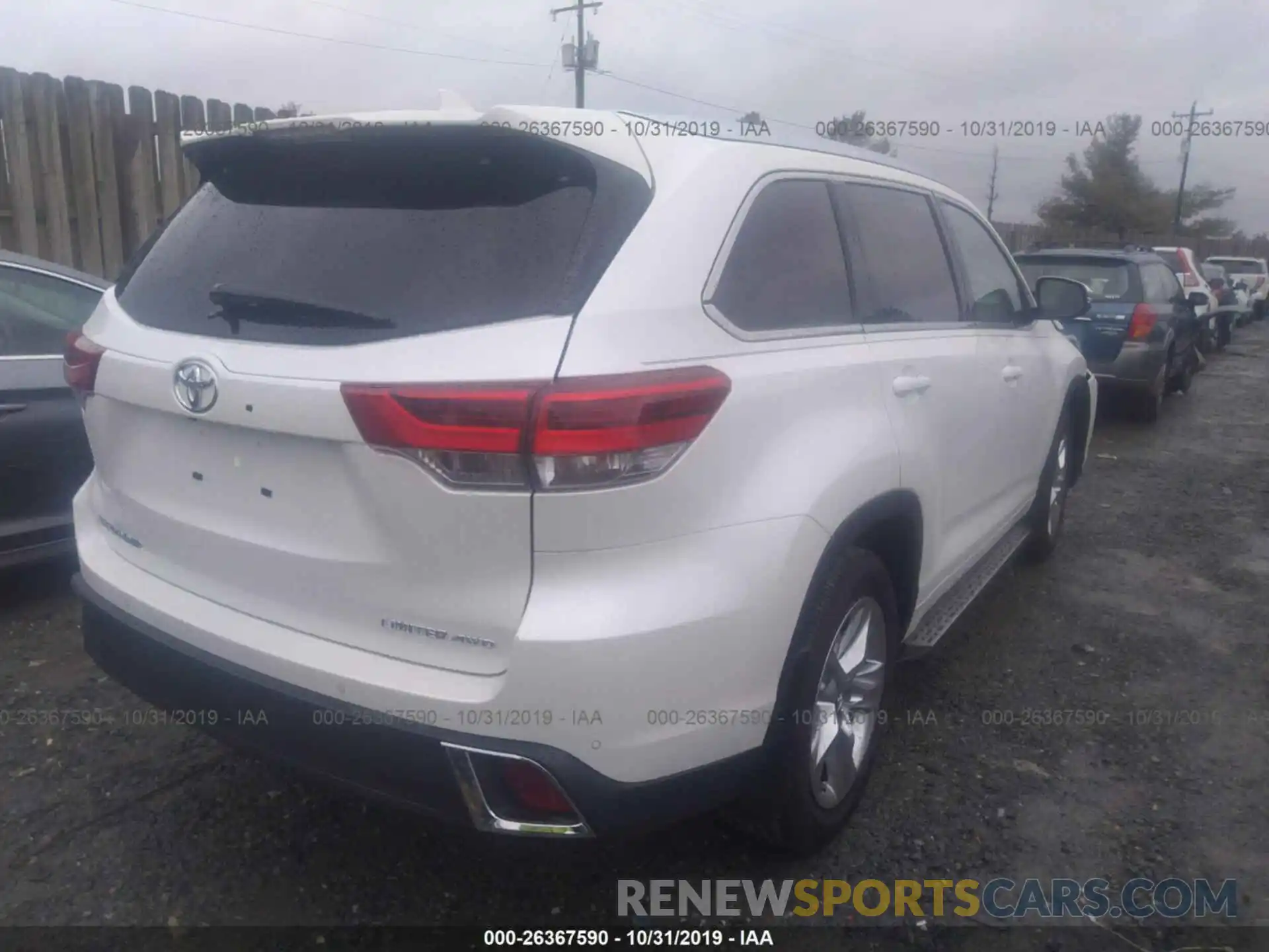 4 Фотография поврежденного автомобиля 5TDDZRFH8KS992543 TOYOTA HIGHLANDER 2019