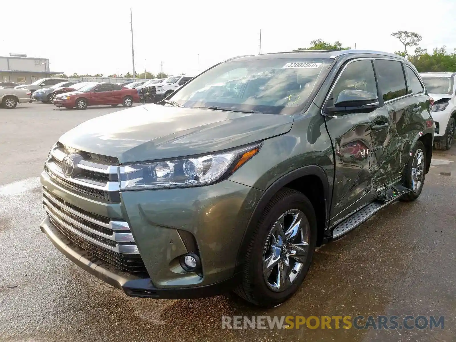 2 Photograph of a damaged car 5TDDZRFH9KS916443 TOYOTA HIGHLANDER 2019