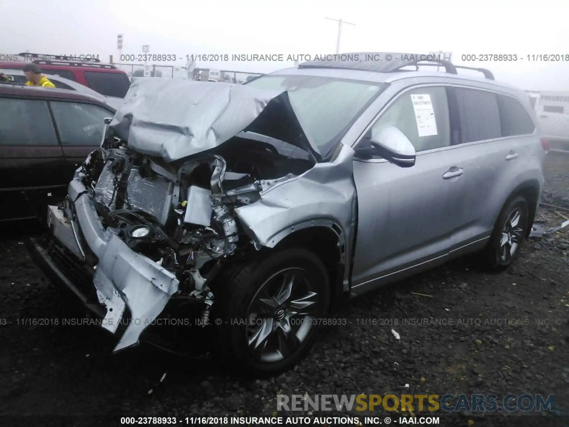 2 Photograph of a damaged car 5TDDZRFH9KS931895 TOYOTA HIGHLANDER 2019